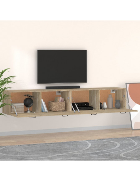 Mobili Parete 2 pz Rovere Sonoma 100x36,5x35 cm in Multistrato