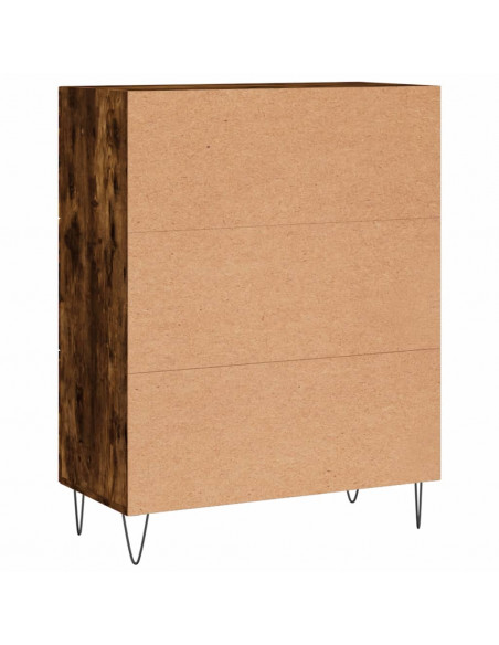 Credenza Rovere Fumo 69,5x34x90 cm in Legno Multistrato