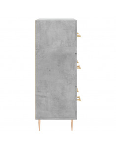 Credenza Grigio Cemento 69,5x34x90 cm in Legno Multistrato 2