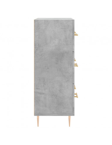 Credenza Grigio Cemento 69,5x34x90 cm in Legno Multistrato