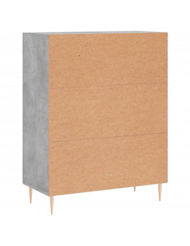 Credenza Grigio Cemento 69,5x34x90 cm in Legno Multistrato