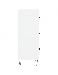 Credenza Bianca 69,5x34x90 cm in Legno Multistrato 2