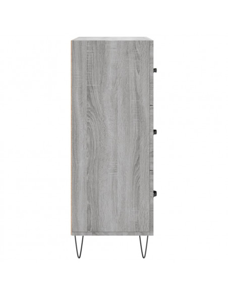 Credenza Grigio Sonoma 69,5x34x90 cm in Legno Multistrato