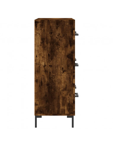 Credenza Rovere Fumo 69,5x34x90 cm in Legno Multistrato