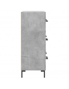 Credenza Grigio Cemento 69,5x34x90 cm in Legno Multistrato 2