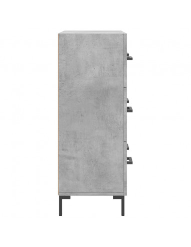 Credenza Grigio Cemento 69,5x34x90 cm in Legno Multistrato