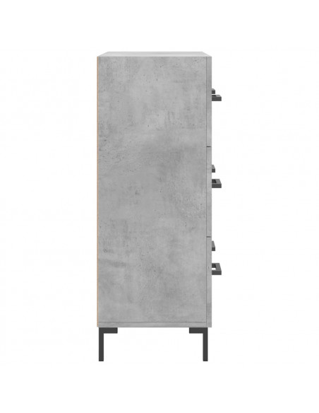 Credenza Grigio Cemento 69,5x34x90 cm in Legno Multistrato
