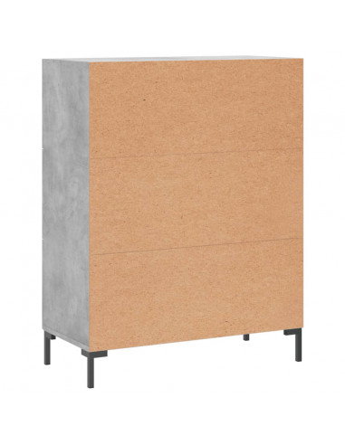 Credenza Grigio Cemento 69,5x34x90 cm in Legno Multistrato