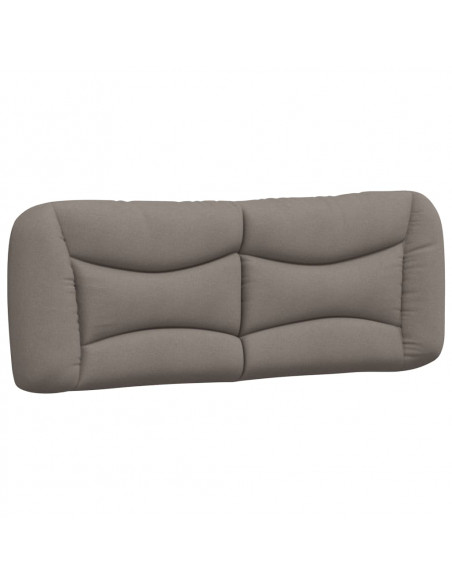 Letto con Materasso Tortora 140x190 cm in Tessuto