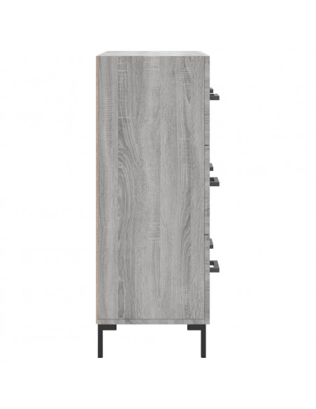 Credenza Grigio Sonoma 69,5x34x90 cm in Legno Multistrato