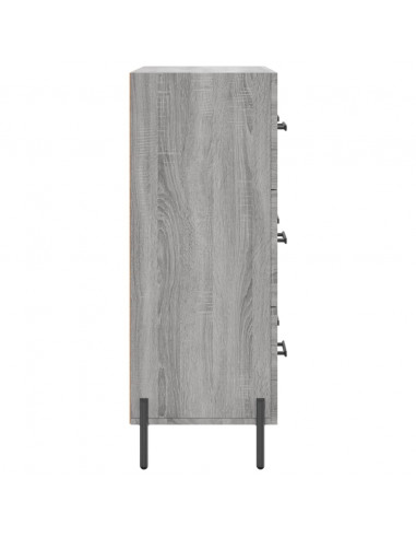 Credenza Grigio Sonoma 69,5x34x90 cm in Legno Multistrato
