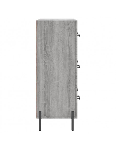 Credenza Grigio Sonoma 69,5x34x90 cm in Legno Multistrato