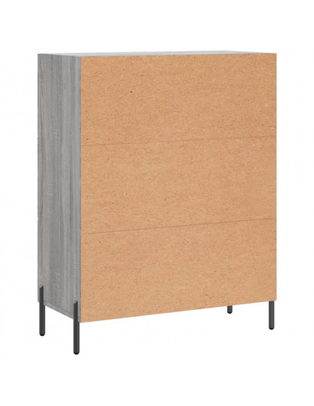 Credenza Grigio Sonoma 69,5x34x90 cm in Legno Multistrato