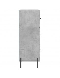 Credenza Grigio Cemento 69,5x34x90 cm in Legno Multistrato 2
