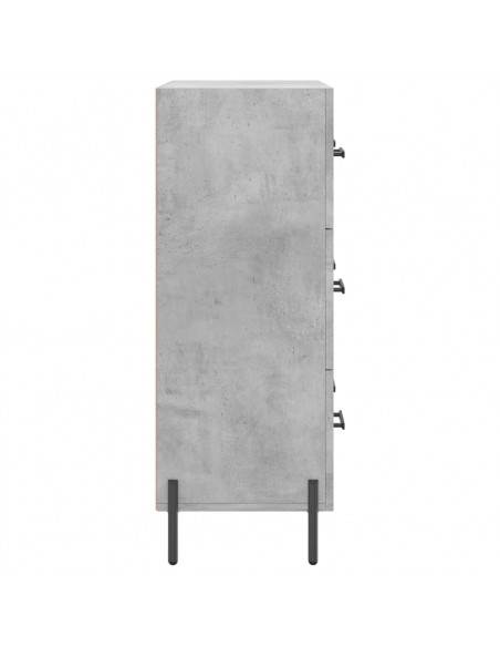 Credenza Grigio Cemento 69,5x34x90 cm in Legno Multistrato