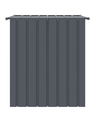 Casetta per Cani con Tetto Nero 110x103x109 cm Acciaio Zincato