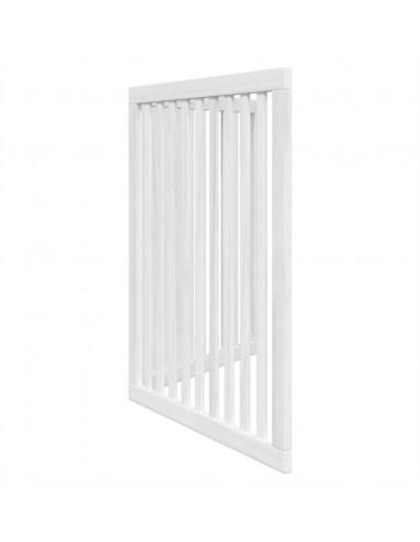 Cancello per Cani Pieghevole 2 Pannelli Bianco 160 cm Pioppo