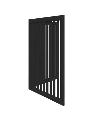 Cancello per Cani Pieghevole 2 Pannelli Nero 160cm Legno Pioppo