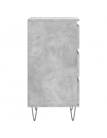 Credenza Grigio Cemento 40x35x70 cm in Legno Multistrato