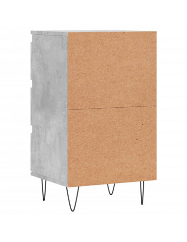 Credenza Grigio Cemento 40x35x70 cm in Legno Multistrato