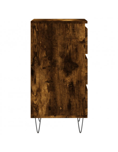 Credenza Rovere Fumo 40x35x70 cm in Legno Multistrato