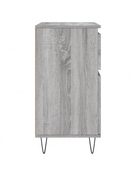 Credenza Grigio Sonoma 60x35x70 cm in Legno Multistrato