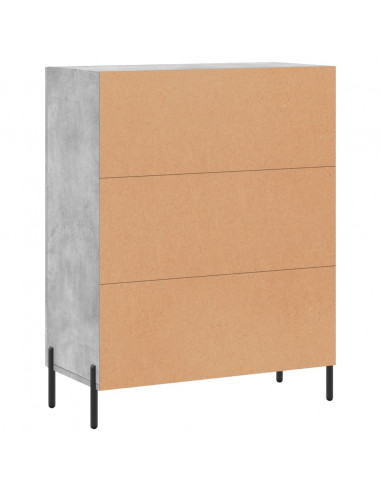 Credenza Grigio Cemento 69,5x34x90 cm in Legno Multistrato