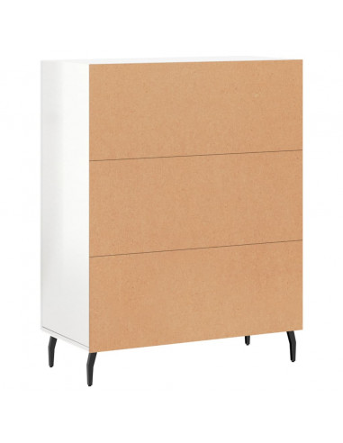 Credenza 69,5x34x90 cm in Legno Multistrato Bianco Lucido
