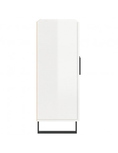 Credenza 69,5x34x90 cm in Legno Multistrato Bianco Lucido