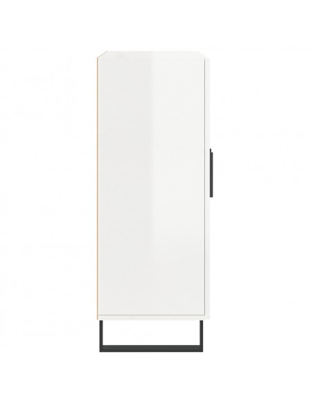 Credenza 69,5x34x90 cm in Legno Multistrato Bianco Lucido