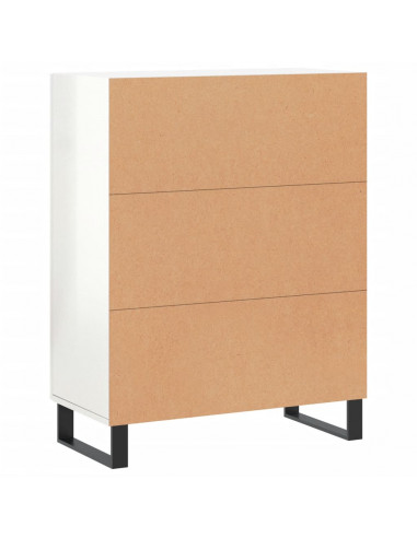 Credenza 69,5x34x90 cm in Legno Multistrato Bianco Lucido