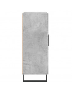 Credenza Grigio Cemento 69,5x34x90 cm in Legno Multistrato 2