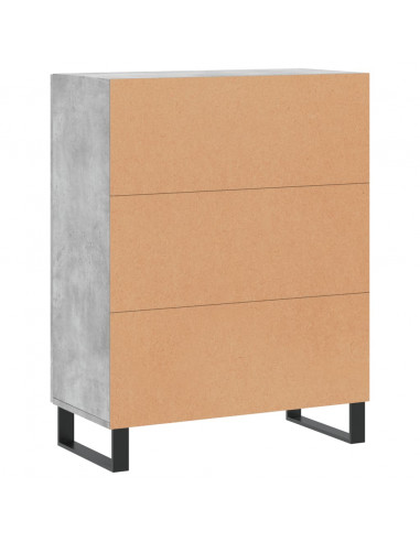 Credenza Grigio Cemento 69,5x34x90 cm in Legno Multistrato