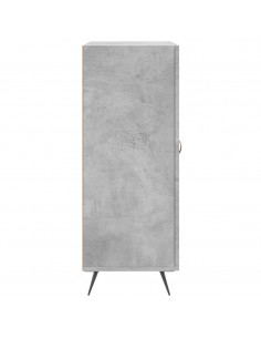 Credenza Grigio Cemento 69,5x34x90 cm in Legno Multistrato 2