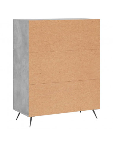 Credenza Grigio Cemento 69,5x34x90 cm in Legno Multistrato