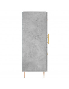 Credenza Grigio Cemento 69,5x34x90 cm in Legno Multistrato 2