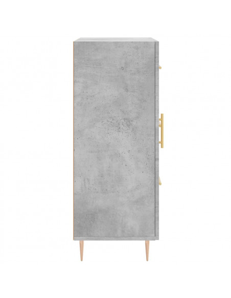 Credenza Grigio Cemento 69,5x34x90 cm in Legno Multistrato