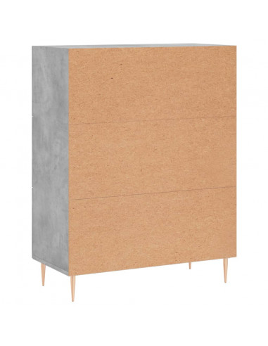 Credenza Grigio Cemento 69,5x34x90 cm in Legno Multistrato