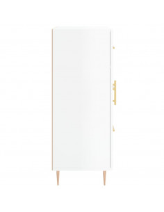 Credenza 69,5x34x90 cm in Legno Multistrato Bianco Lucido 2