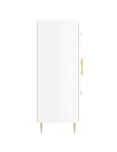 Credenza 69,5x34x90 cm in Legno Multistrato Bianco Lucido