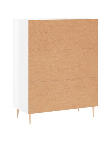 Credenza 69,5x34x90 cm in Legno Multistrato Bianco Lucido