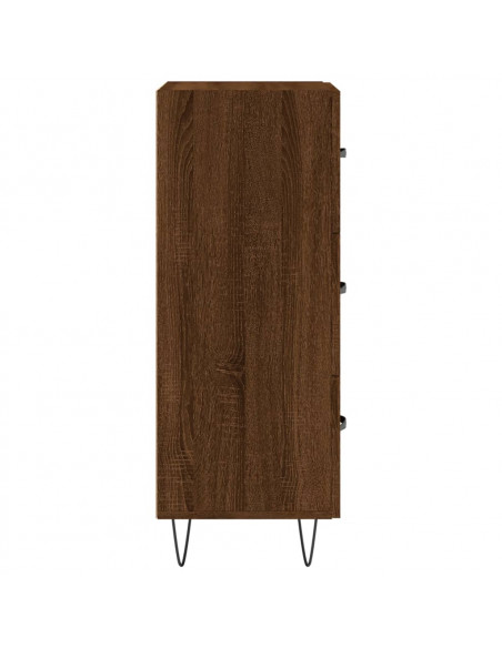 Credenza Rovere Marrone 34,5x34x90 cm in Legno Multistrato