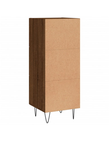 Credenza Rovere Marrone 34,5x34x90 cm in Legno Multistrato