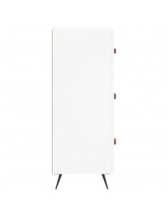 Credenza Bianca 34,5x34x90 cm in Legno Multistrato 2