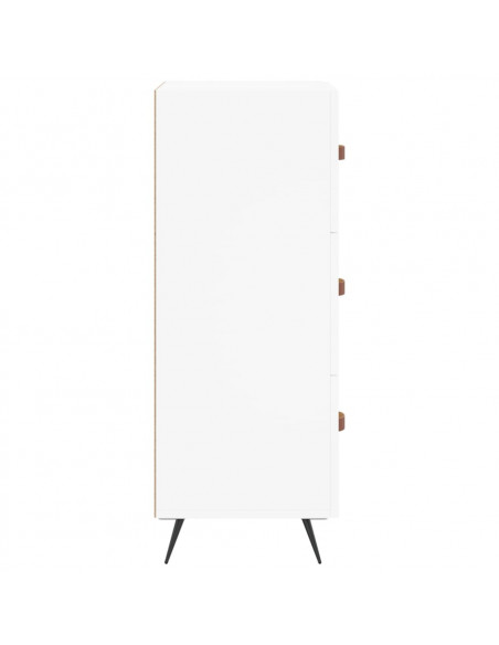 Credenza Bianca 34,5x34x90 cm in Legno Multistrato