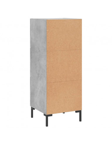 Credenza Grigio Cemento 34,5x34x90 cm in Legno Multistrato