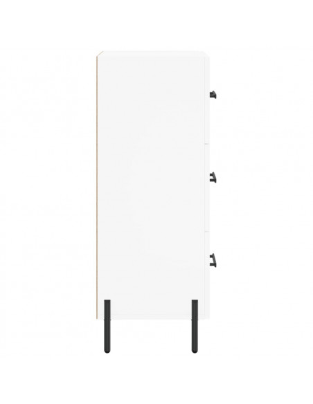 Credenza Bianca 34,5x34x90 cm in Legno Multistrato