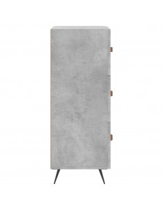Credenza Grigio Cemento 34,5x34x90 cm in Legno Multistrato 2