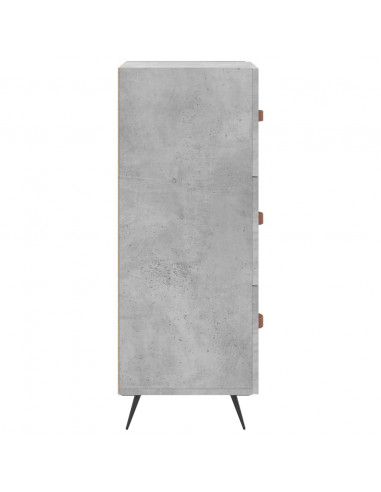 Credenza Grigio Cemento 34,5x34x90 cm in Legno Multistrato