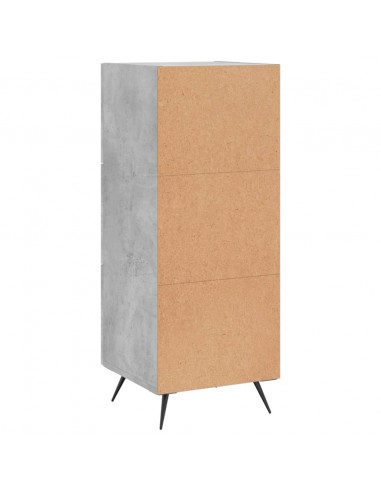 Credenza Grigio Cemento 34,5x34x90 cm in Legno Multistrato